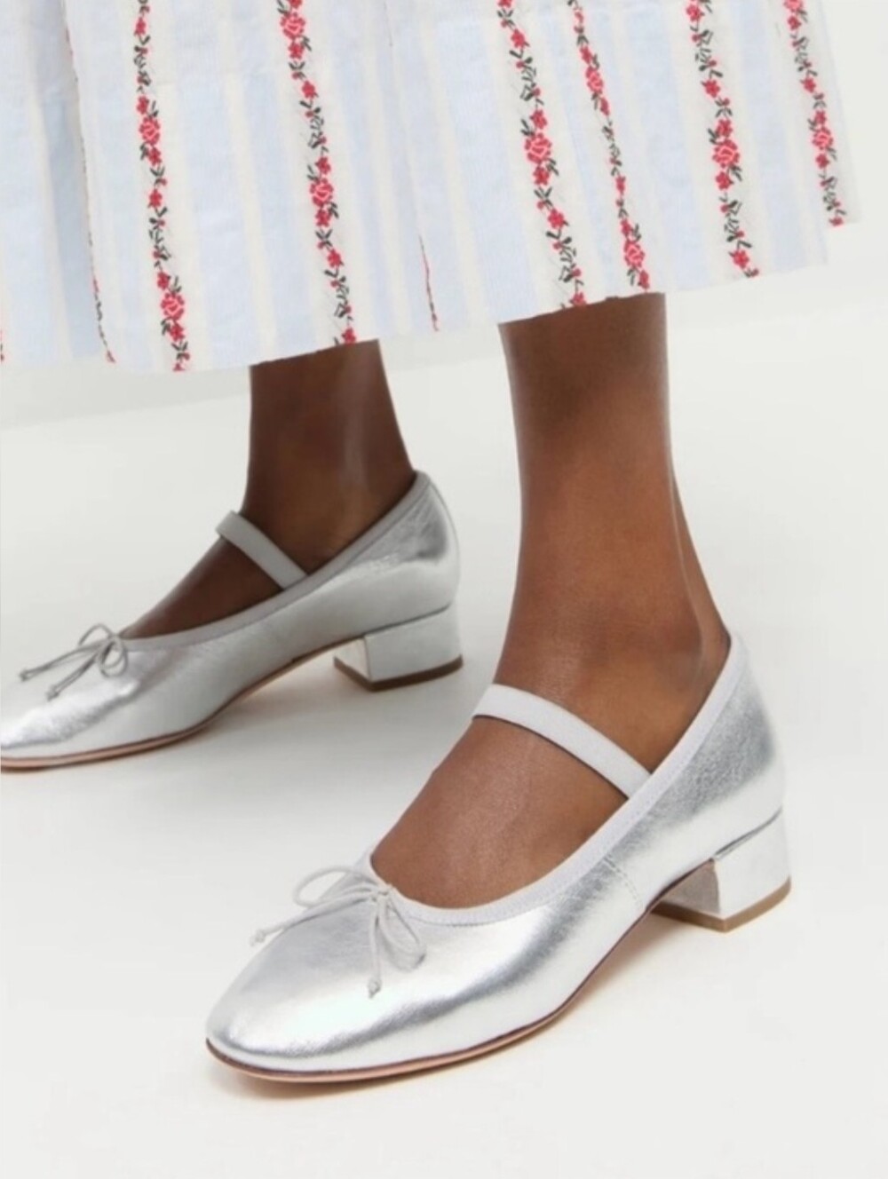 NWT Loeffler Randall Odile Ballet Pump in Silver